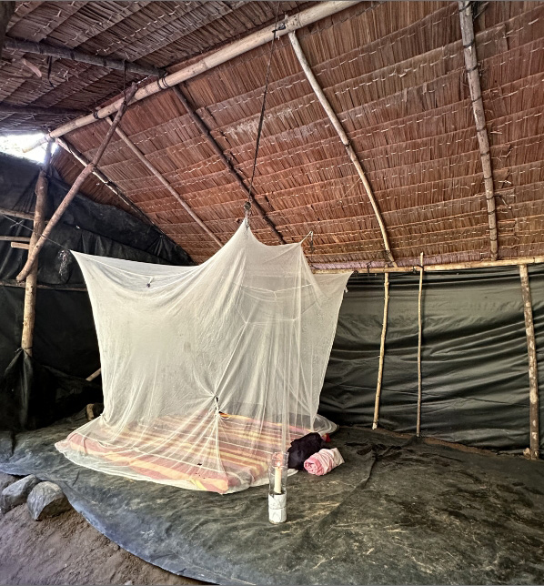 Camp in the jungles of Sumatra