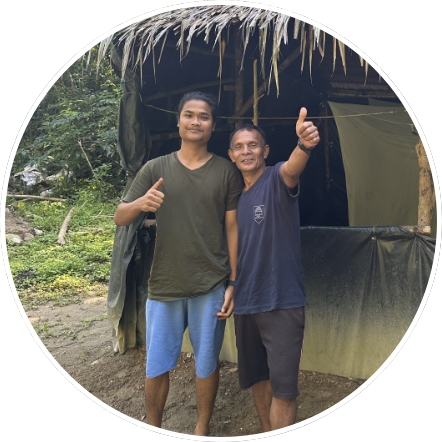 Local tour guides in the jungles of Sumatra